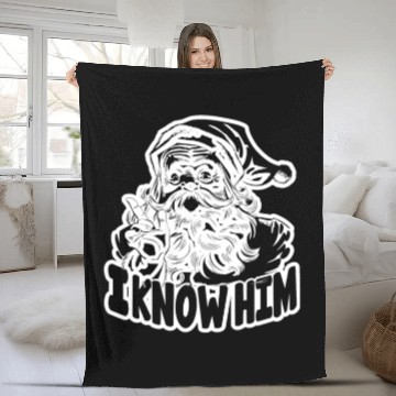 Discover I know him - white Fleece Blankets