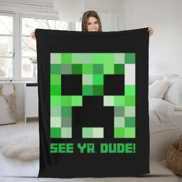 Discover Minecraft: See ya, dude! - Creeper Fleece Blankets