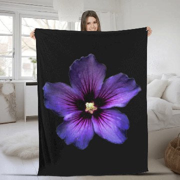 Discover blue hibiscus Fleece Blankets