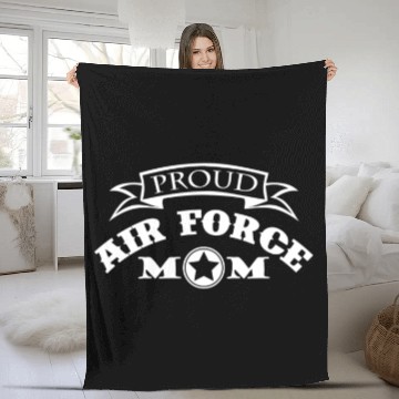 Discover Air Force Mom Fleece Blankets
