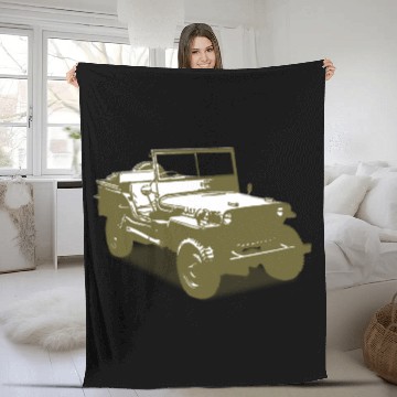 Discover WIllys Jeep Baseball Jerseys Fleece Blankets