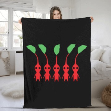 Discover Red Pikmin Fleece Blankets