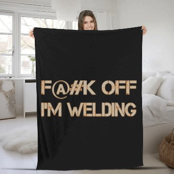 Discover Fuck Off Tan-Orange Fleece Blankets