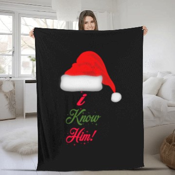 Discover Elf Quote - I Know Him! Fleece Blankets