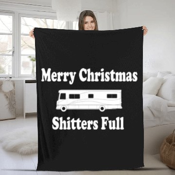Discover Christmas Vacation - Merry Christmas Shitters Full Fleece Blankets