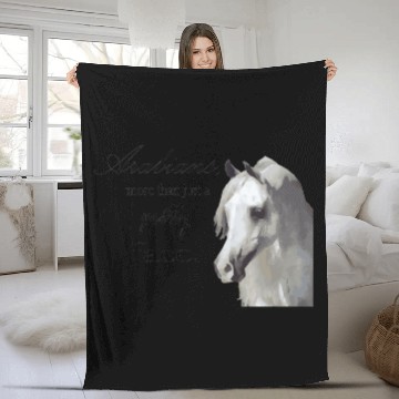 Discover Arabian Horse w/ Quote Fleece Blankets