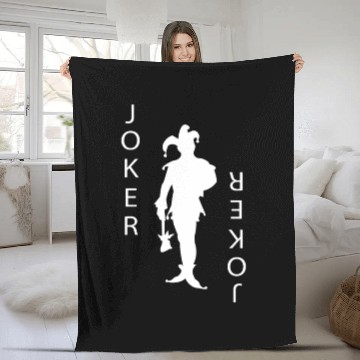 Discover Joker Playing Card Gambling Fleece Blankets