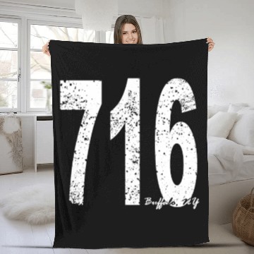 Discover Vintage Buffalo Area Code 716 Fleece Blankets