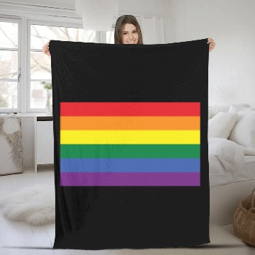 Discover LGBT Gay Pride Rainbow Flag Fleece Blankets
