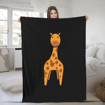 Discover giraffe waste boondocks wilderness wildlife Fleece Blankets
