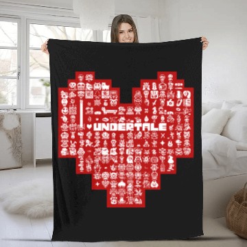 Discover Undertale Heart Character Fleece Blankets