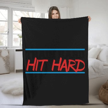Discover train hard hit hard Fleece Blankets
