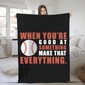 Discover Baseball Is Life Fleece Blankets