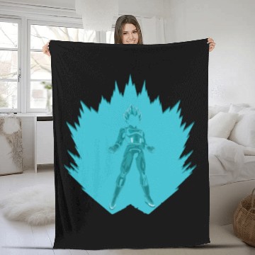 Discover Super Saiyan Blue Vegeta Fleece Blankets