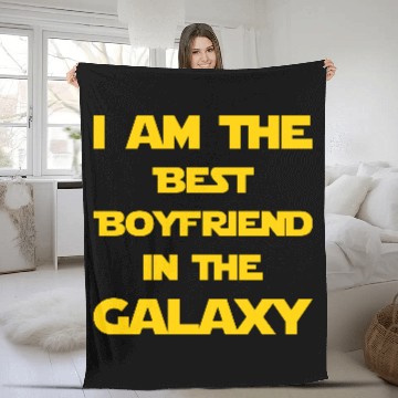 Discover I'm the best boyfriend in the galaxy! Fleece Blankets