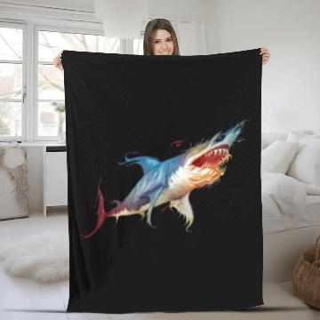 Discover Colorful Shark Fleece Blankets