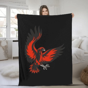 Discover Hawk Fleece Blankets