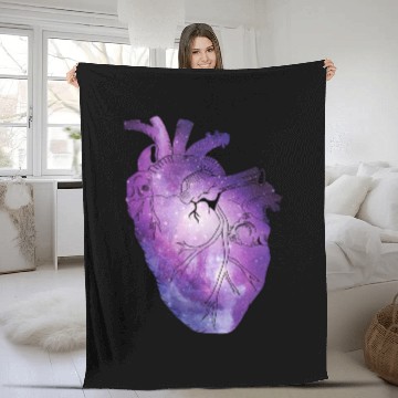 Discover Galaxy Beating Heart Fleece Blankets