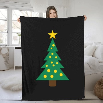 Discover Christmas tree Fleece Blankets