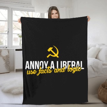 Discover Anti Liberals - Annoy a liberal - use facts and lo Fleece Blankets