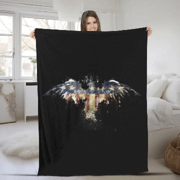 Discover AMERICAN EAGLE FLAG Fleece Blankets
