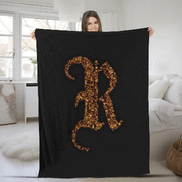 Discover RAXX R LETTER COPPER Fleece Blankets