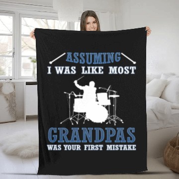 Discover DRUMMER GRANDPAS Fleece Blankets