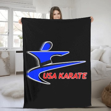 Discover Team USA Karate Fleece Blankets
