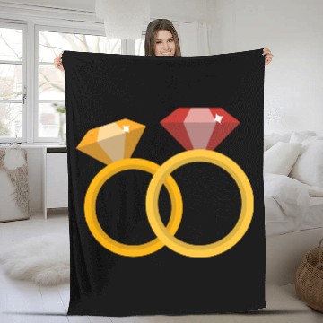 Discover Wedding Rings Fleece Blankets