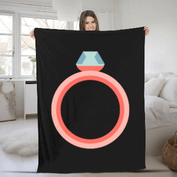 Discover Engagement Ring Fleece Blankets
