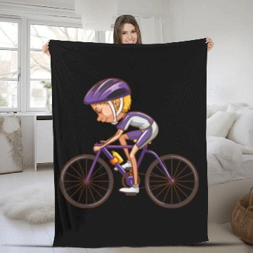 Discover racing bike kid Fleece Blankets