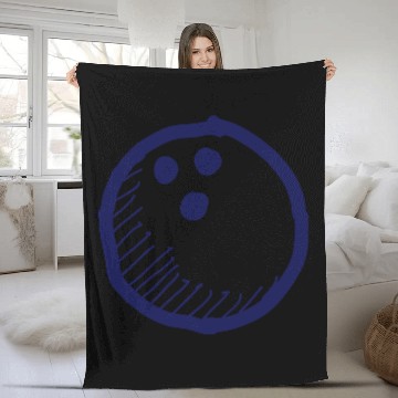 Discover bowling ball Fleece Blankets