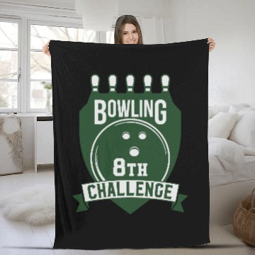 Discover bowling Fleece Blankets