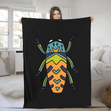 Discover Bug Fleece Blankets