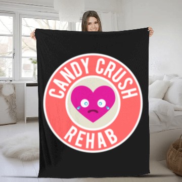 Discover Candy Crush Rehab Fleece Blankets