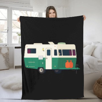 Discover camper Fleece Blankets
