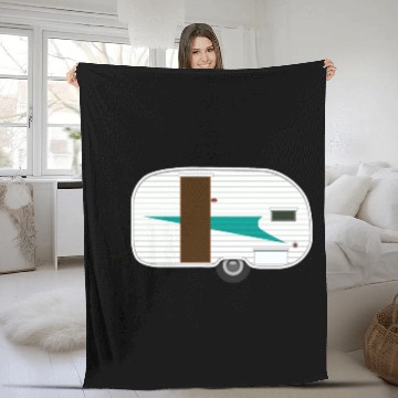 Discover Camper Fleece Blankets
