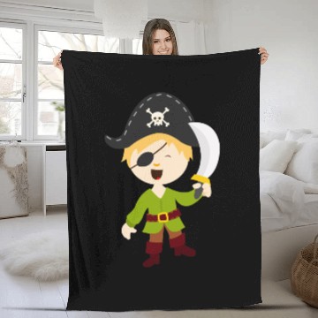 Discover Pirate Fleece Blankets