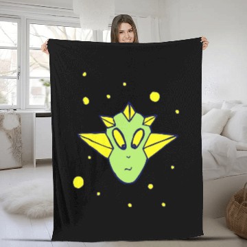 Discover Alien Head Fleece Blankets