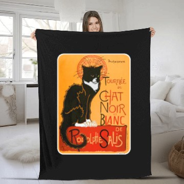 Discover Tuxedo Chat Noir Poster Fleece Blankets