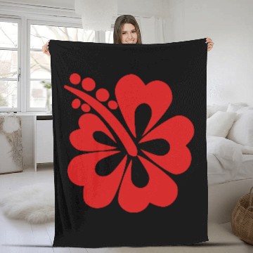 Discover Hibiscus Fleece Blankets