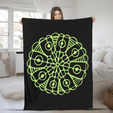 Discover Blossom mandala Fleece Blankets