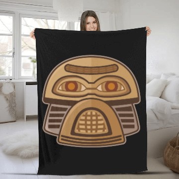 Discover Robot mask Fleece Blankets