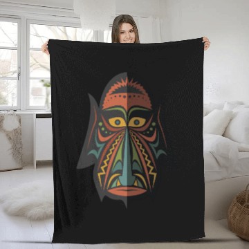 Discover African Mask Fleece Blankets