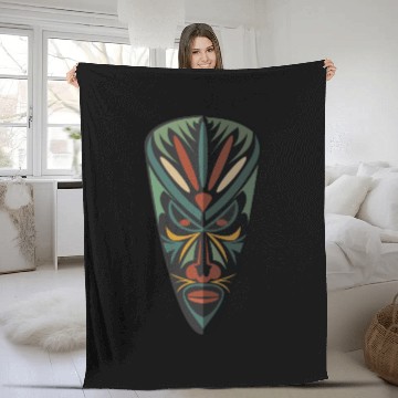 Discover African Mask Fleece Blankets