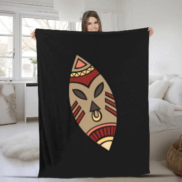 Discover African Mask Fleece Blankets
