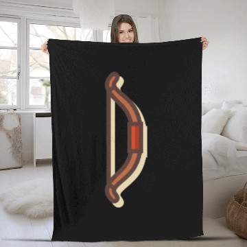 Discover bow icon Fleece Blankets