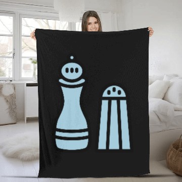 Discover pepper grinder salt shaker Fleece Blankets