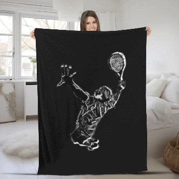 Discover tennis player Fleece Blankets