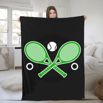 Discover tennis logo Fleece Blankets